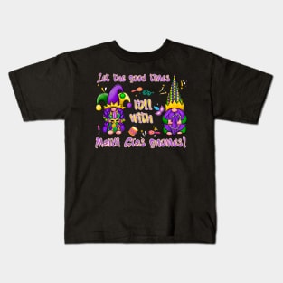 Mardi Gras Gnomes Kids T-Shirt